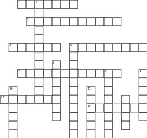 Mixed Nuts Travels Crossword Grid Image