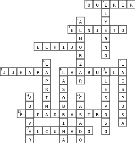 crucigrama Crossword Key Image