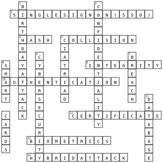 Cyber Byber Crossword Key Image