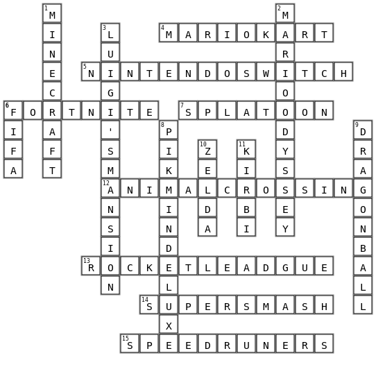 Nintendo Switch (Crossword) Crossword Key Image