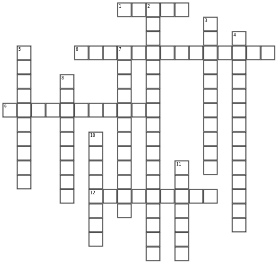 BC Intro puzzle Crossword Grid Image
