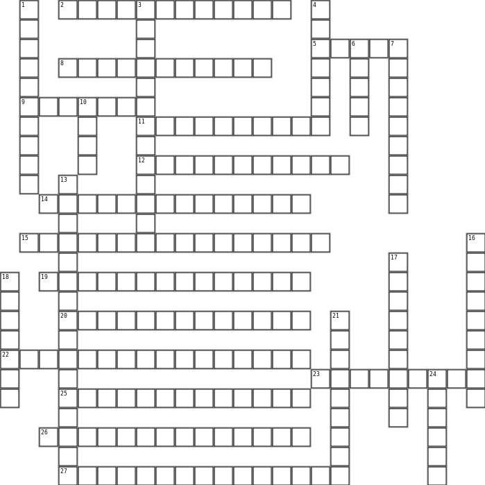 Tate McRae Song Names Crossword Grid Image