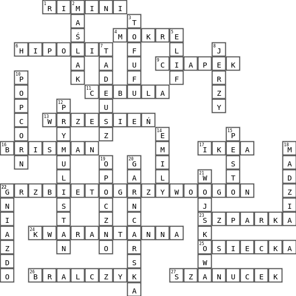 2 Crossword Key Image