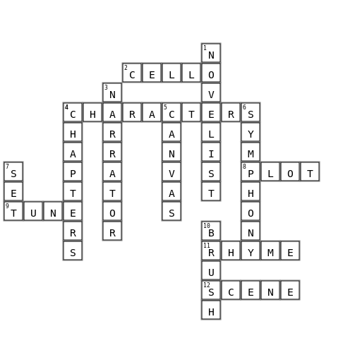 c-set Crossword Key Image