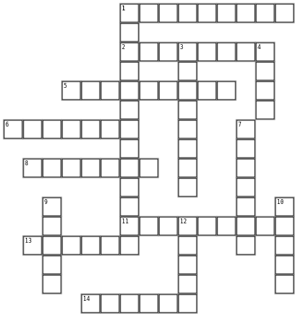 Quimica inorganica Crossword Grid Image