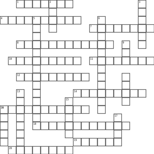 Ancient Olympics Crossword Grid Image