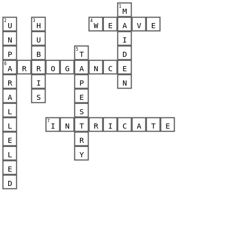 Arachne Crossword Key Image