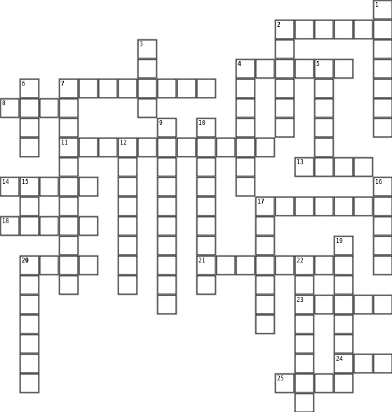 Shopping Crossword Grid Image