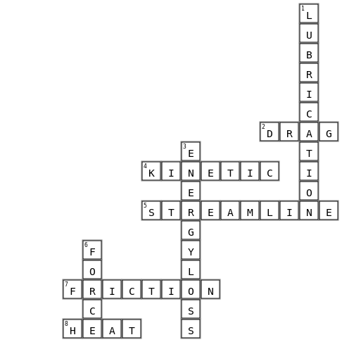 S2 Physics Core 3.1-3.3 Crossword Key Image