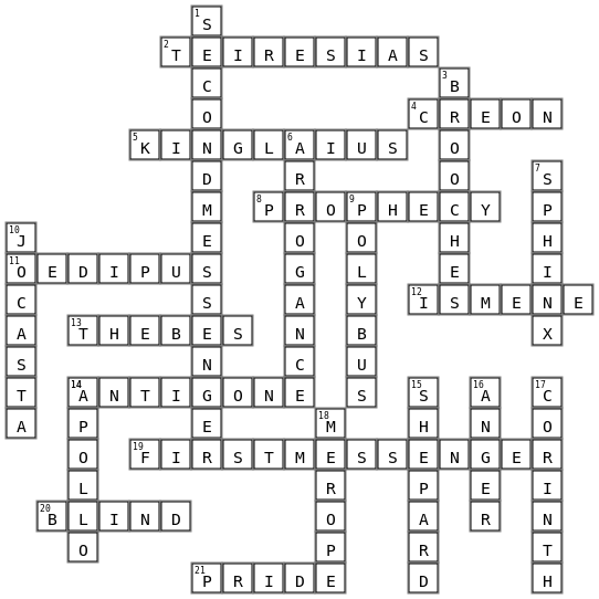 Oedipus Crossword Key Image