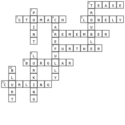module 22 word puzzle Crossword Key Image