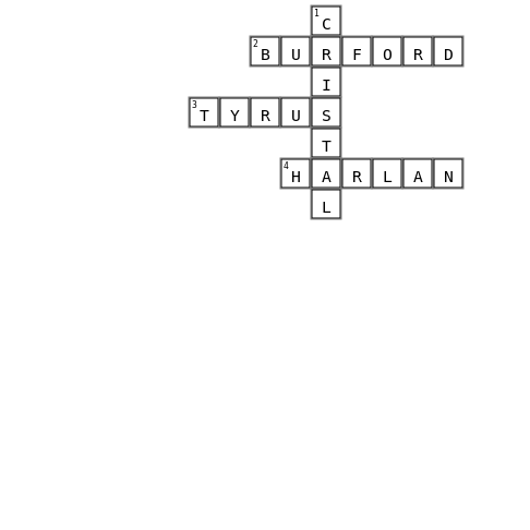 BURFORD Crossword Key Image