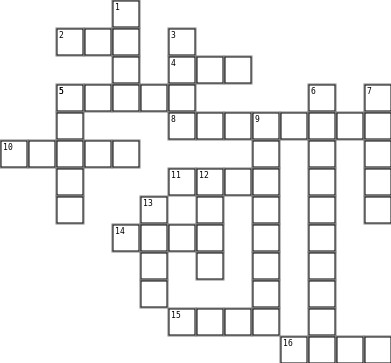 G2A Unit1Lesson2 Crossword Grid Image