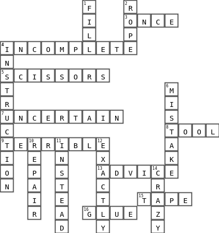 L2-crossword puzzle Crossword Key Image