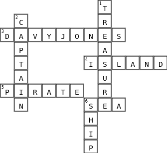 Treasure hunt crossword Crossword Key Image