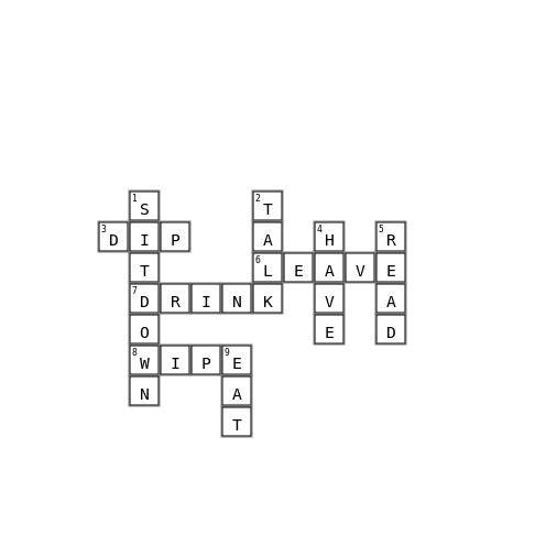 U10 迷1 Crossword Key Image