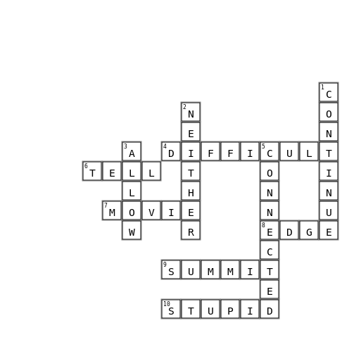 KA2 Crossword Key Image