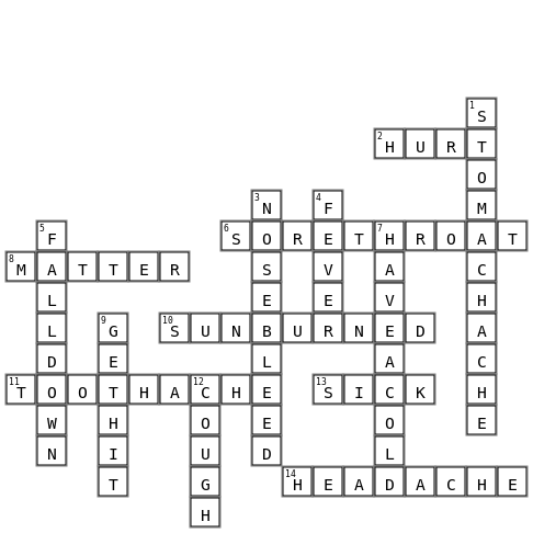 what's the matter Crossword Key Image