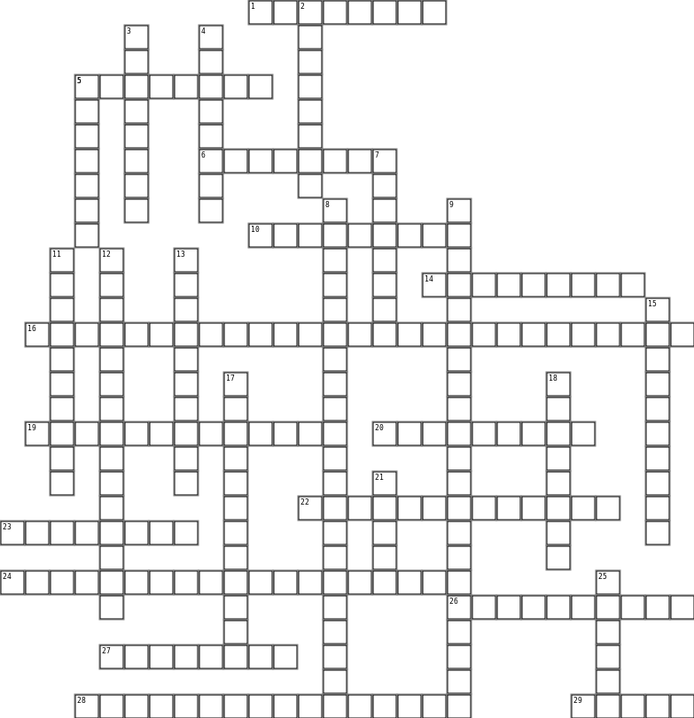 Basic cal puzzle Crossword Grid Image