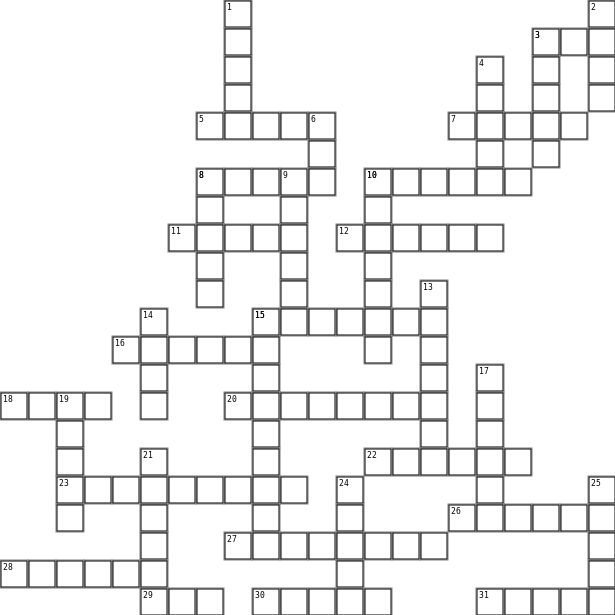 FIRST GRADE Crossword Grid Image