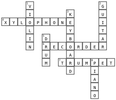 L2 Lollipop  Crossword Key Image