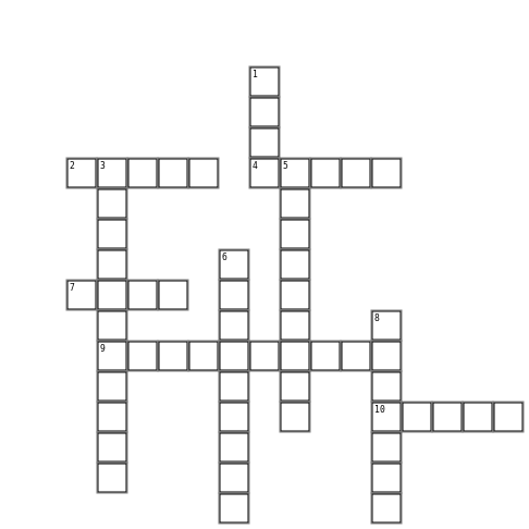 MUSIC VOCABULARY Crossword Grid Image
