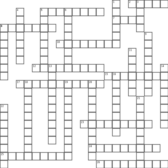 Crystals Crossword Crossword Grid Image