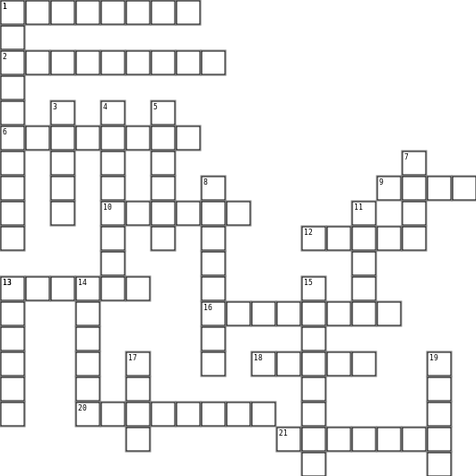 Christmas quiz Crossword Grid Image