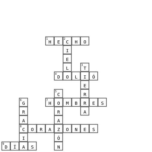 La maldad de los hombres Crossword Key Image