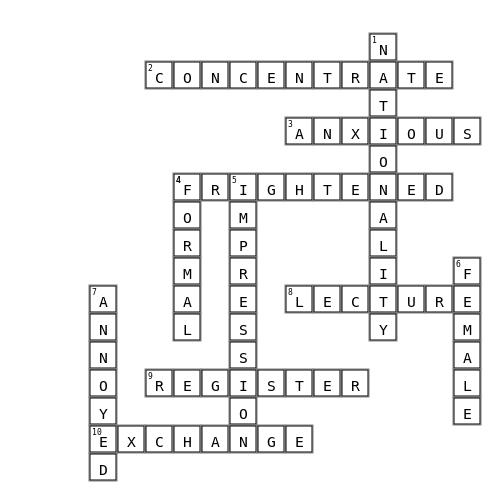 vanessa Crossword Key Image