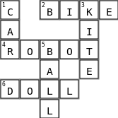 TOYS Crossword Key Image