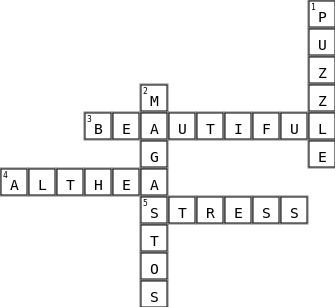 Crossword Puzzle - Althea Rico Crossword Key Image