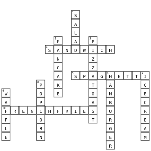 vocab contest Crossword Key Image
