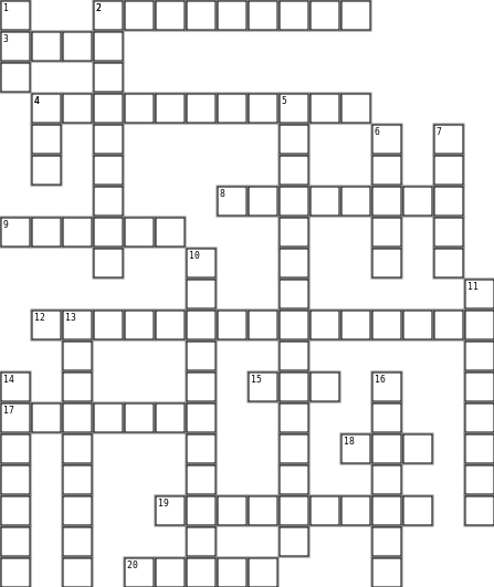 Laura & Ben's Wedding Crossword Grid Image