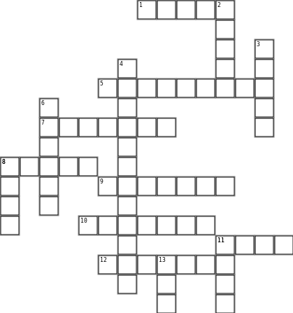 Halloween Crossword Crossword Grid Image