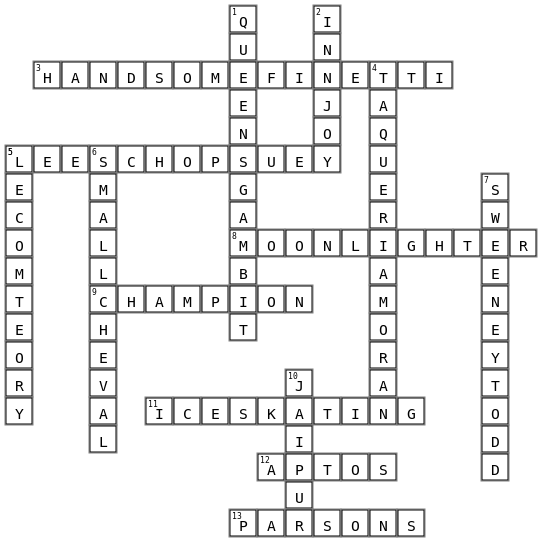 Valentine's Day crossword Crossword Key Image