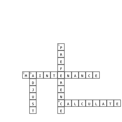 7.1 Crossword Key Image