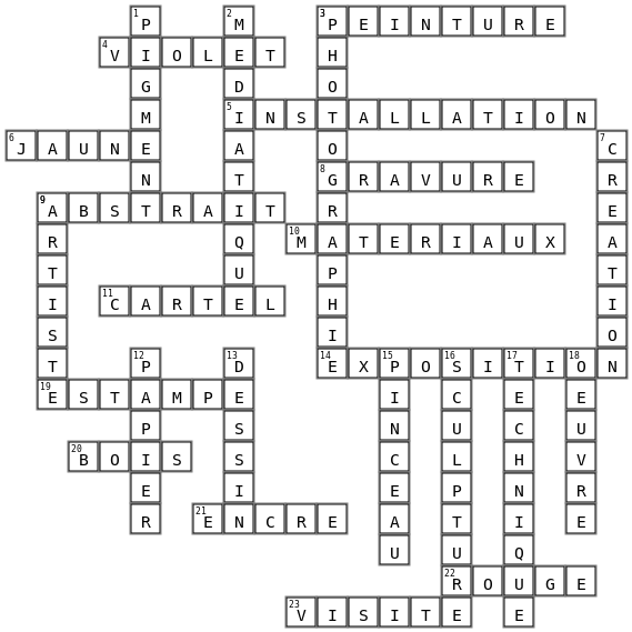 Mots croisés Crossword Key Image