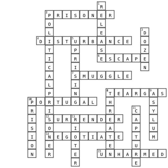 Portugal Crossword Key Image