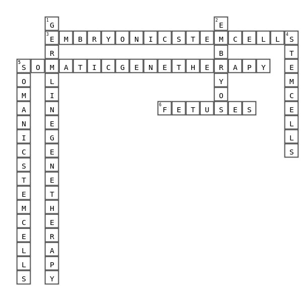 Gene Therapy Crossword Key Image