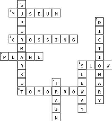 review 1 Crossword Key Image