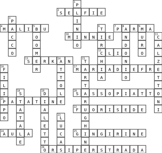 sofi magi Crossword Key Image