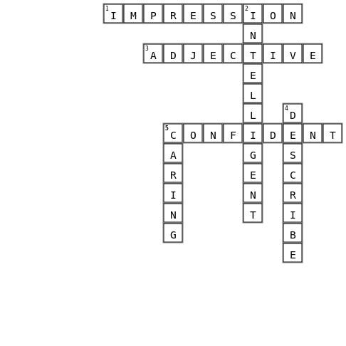 think 2 unit 1 test Crossword Key Image
