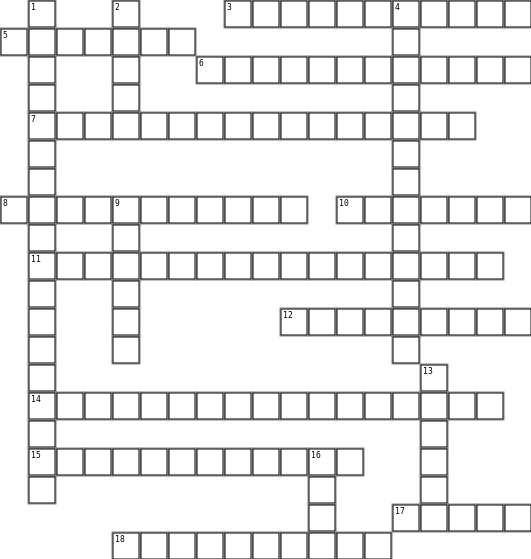 Science Crossword Crossword Grid Image
