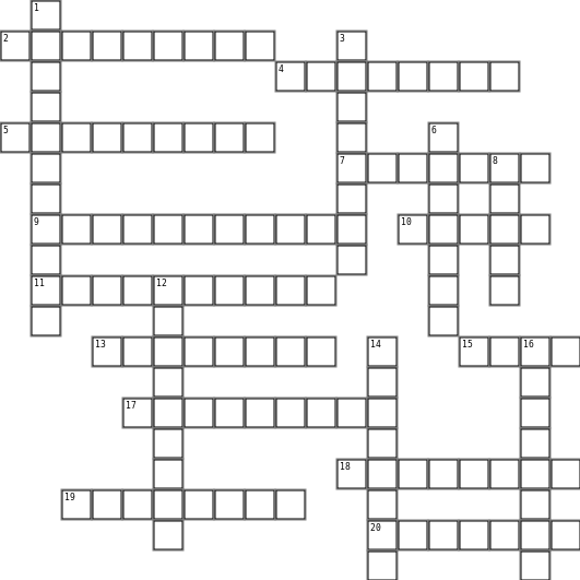 B1U2 Vocabulary Crossword Grid Image