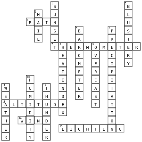 Weather Crossword Key Image