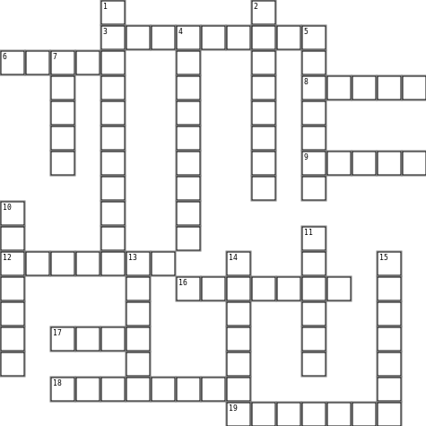 Quiz Crossword Grid Image