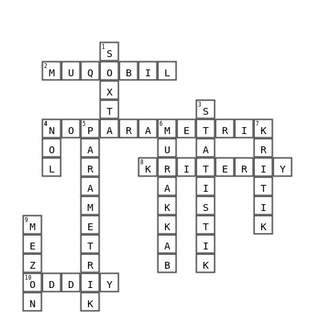Krosvord Crossword Key Image