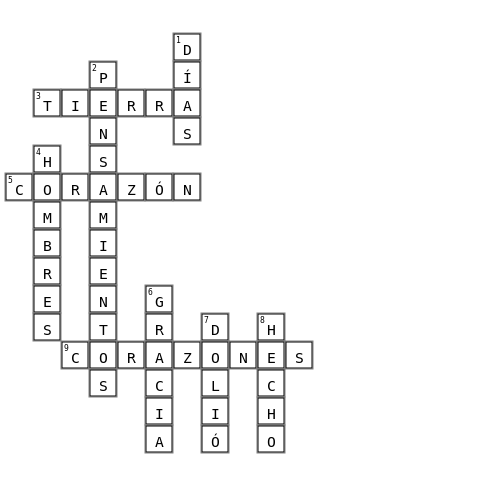 La maldad de los hombres Crossword Key Image