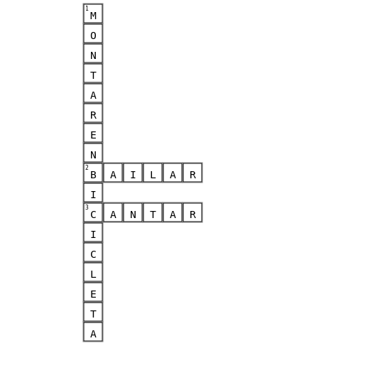 verbos Crossword Key Image